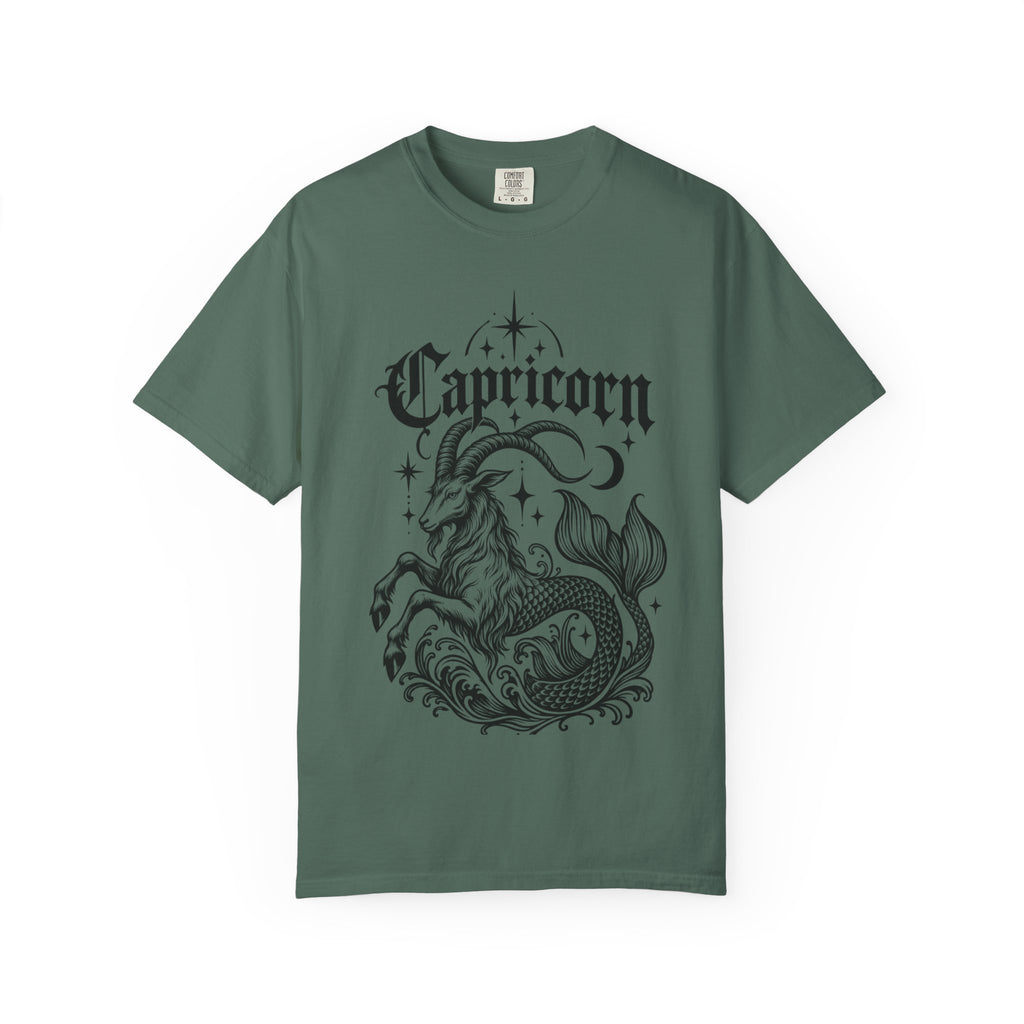 Capricorn Zodiac T-Shirt — Mystical Goat-Fish Astrology Tee