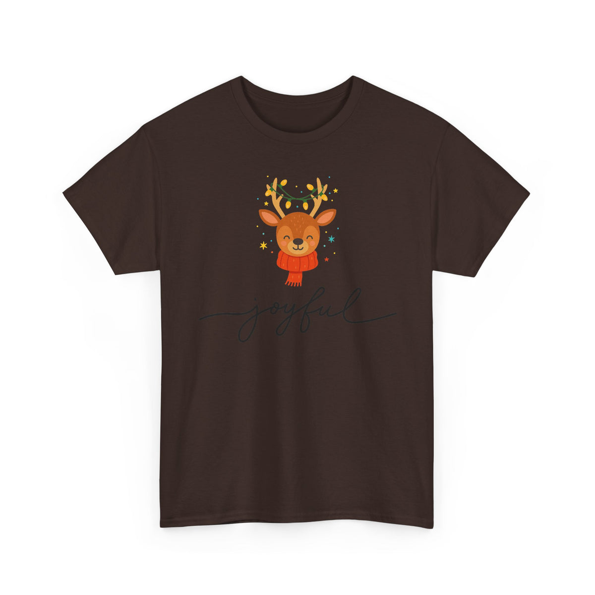 Joyful Reindeer Tee – Cute Holiday Christmas Shirt