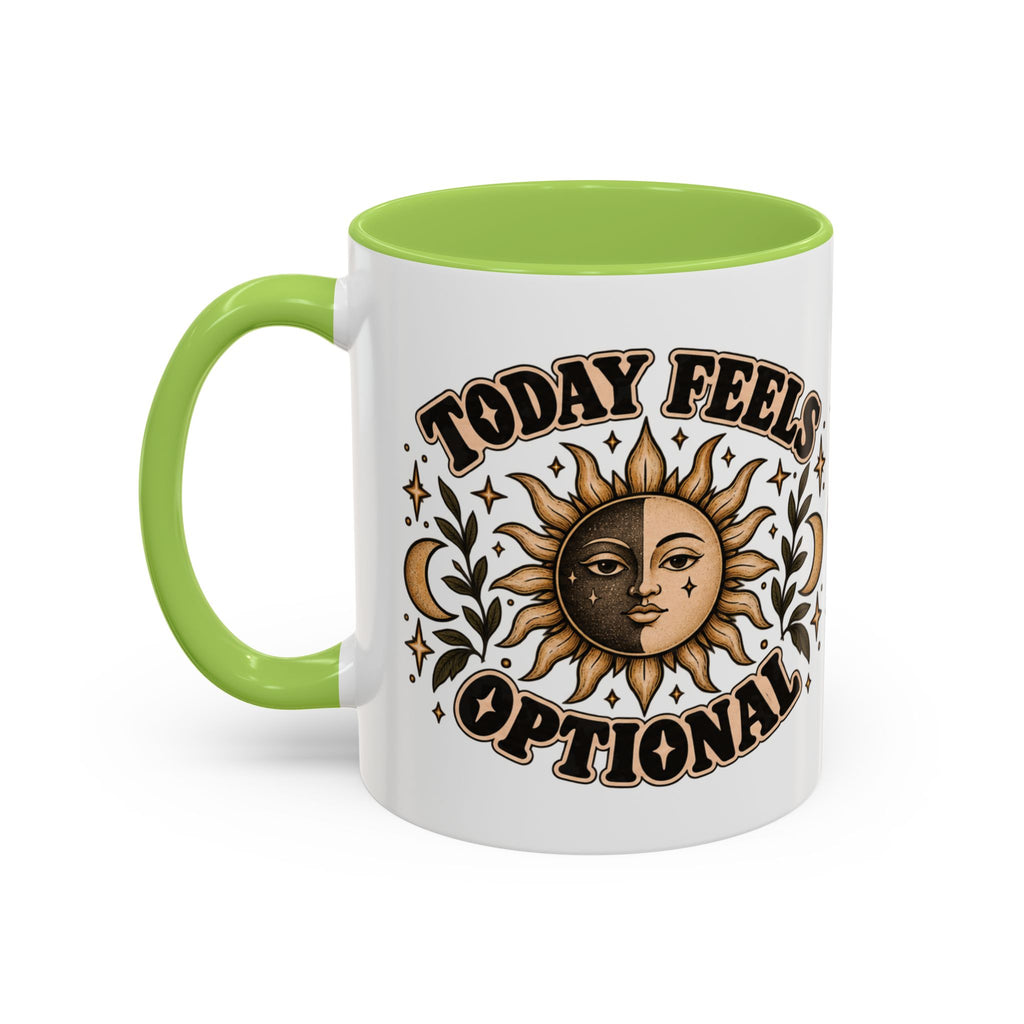 Today Feels Optional Mug — Vintage Sun & Moon Ceramic Coffee Mug