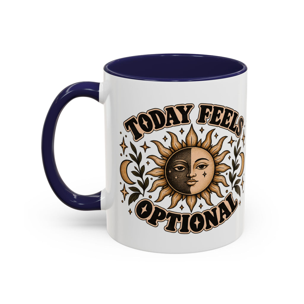 Today Feels Optional Mug — Vintage Sun & Moon Ceramic Coffee Mug
